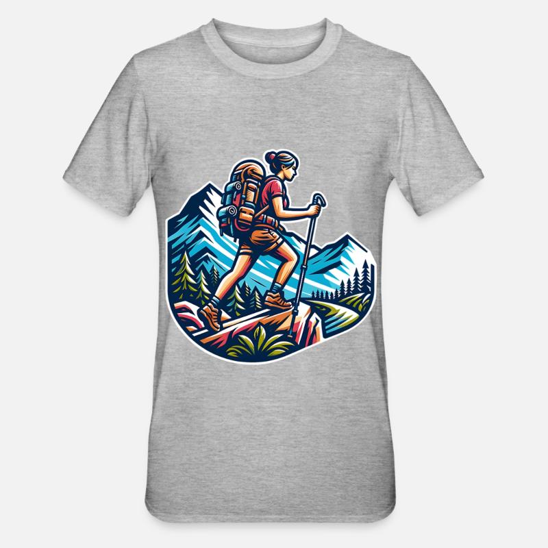 Climber - Unisex Polycotton T-Shirt - heather grey