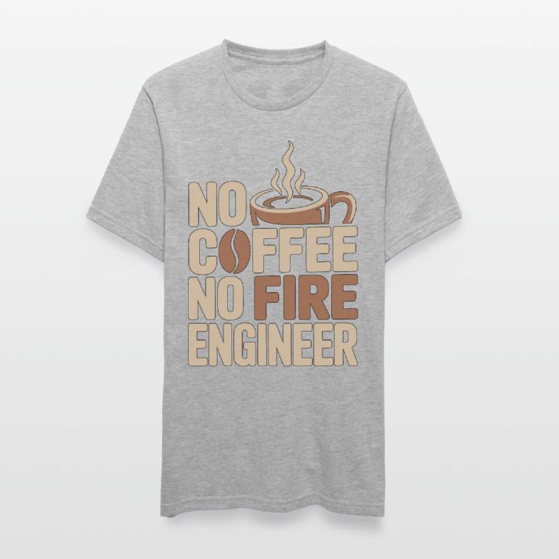 Fire Engineer No Coffee Pump Operator Coffee Lover Unisex Polycotton T-Shirt