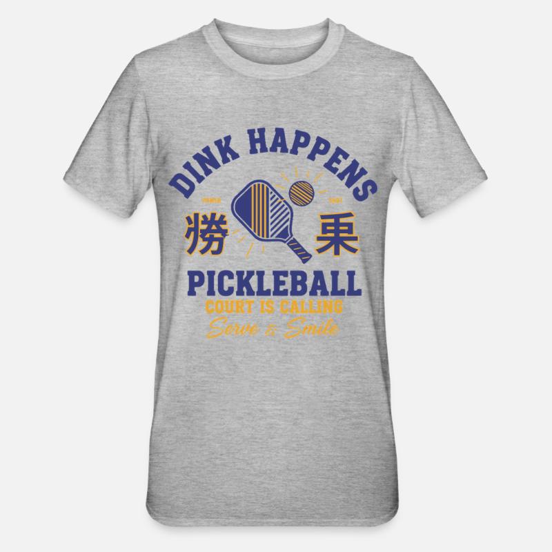 Pickleball Giocatore divertente Dink Succede l'Amore - Maglietta unisex, mix cotone e poliestere - grigio melange