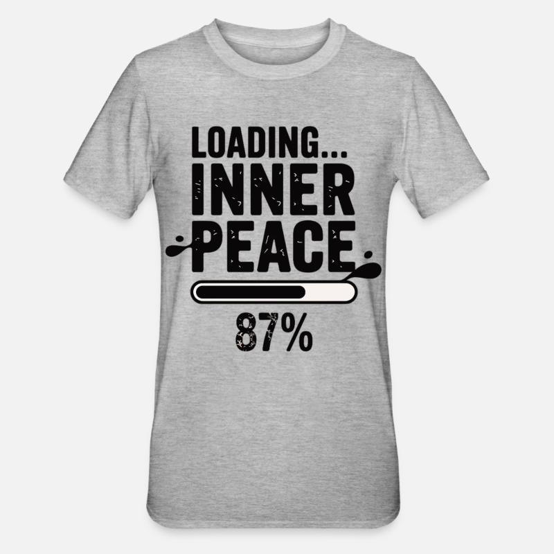 Loading Inner Peace 87 Prozent - Unisex Polycotton T-Shirt - Grau meliert