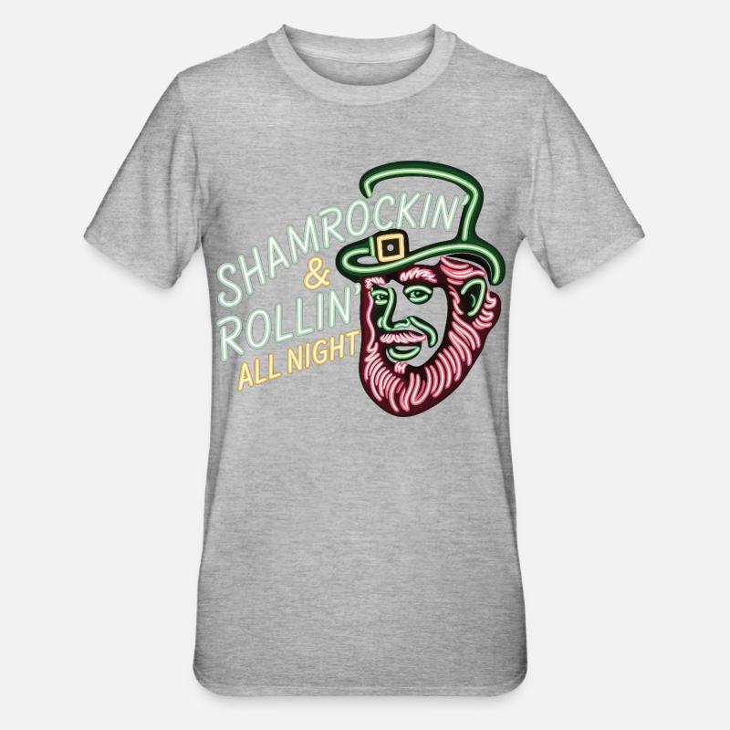 T-shirt du parti d’Irlande La Saint-Patrick - T-shirt polycoton Unisexe - gris chiné