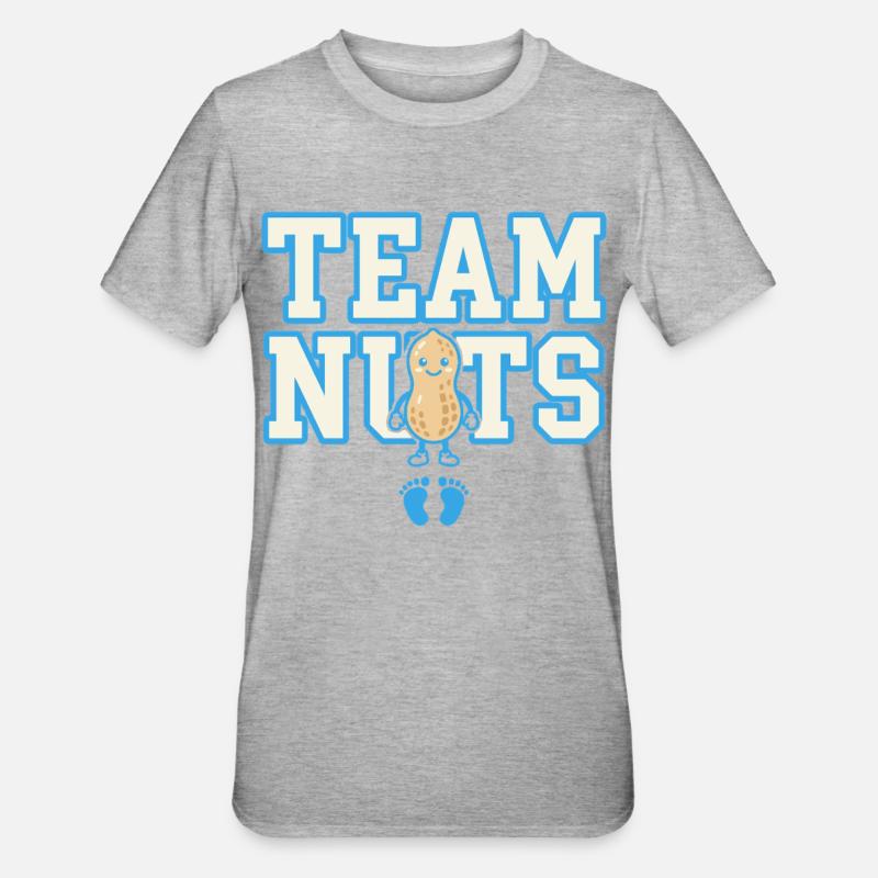 Team Nuts Peanut Design - T-shirt polycoton Unisexe - gris chiné