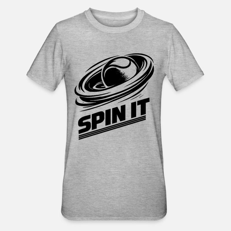 Padel Spin It Sport Passion Performance - Maglietta unisex, mix cotone e poliestere - grigio melange