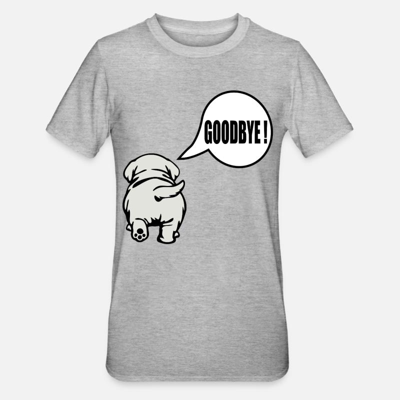 Adieu Chien Adieu - T-shirt polycoton Unisexe - gris chiné