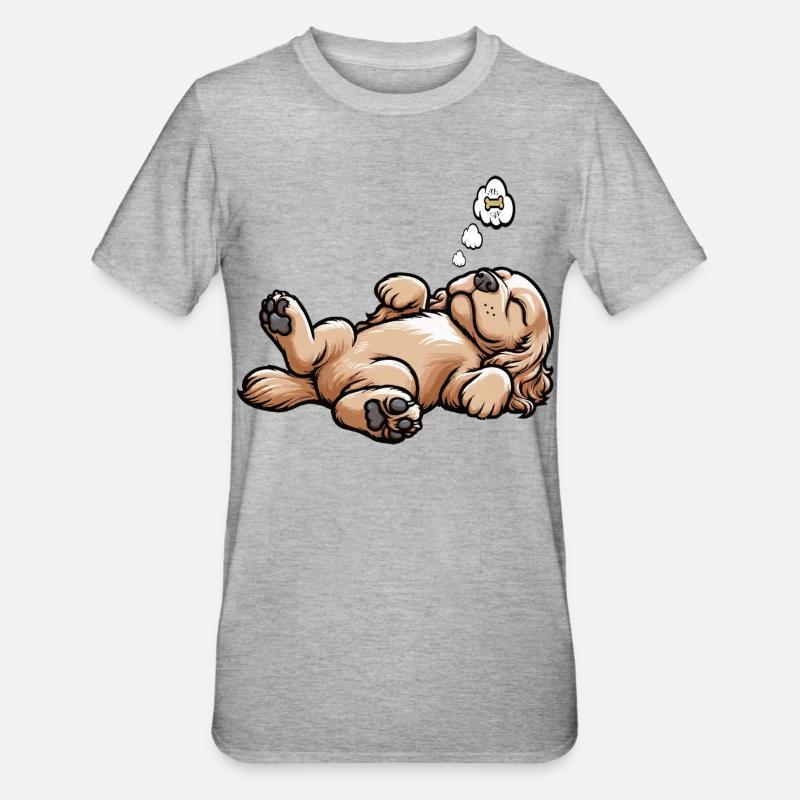 Cocker Spaniel Cockerhund Cocker Spaniel Besitzer - Unisex Polycotton T-Shirt - Grau meliert