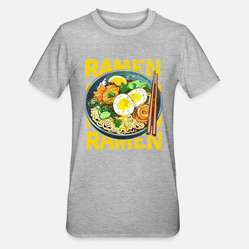 Ramen - T-shirt polycoton Unisexe - gris chiné