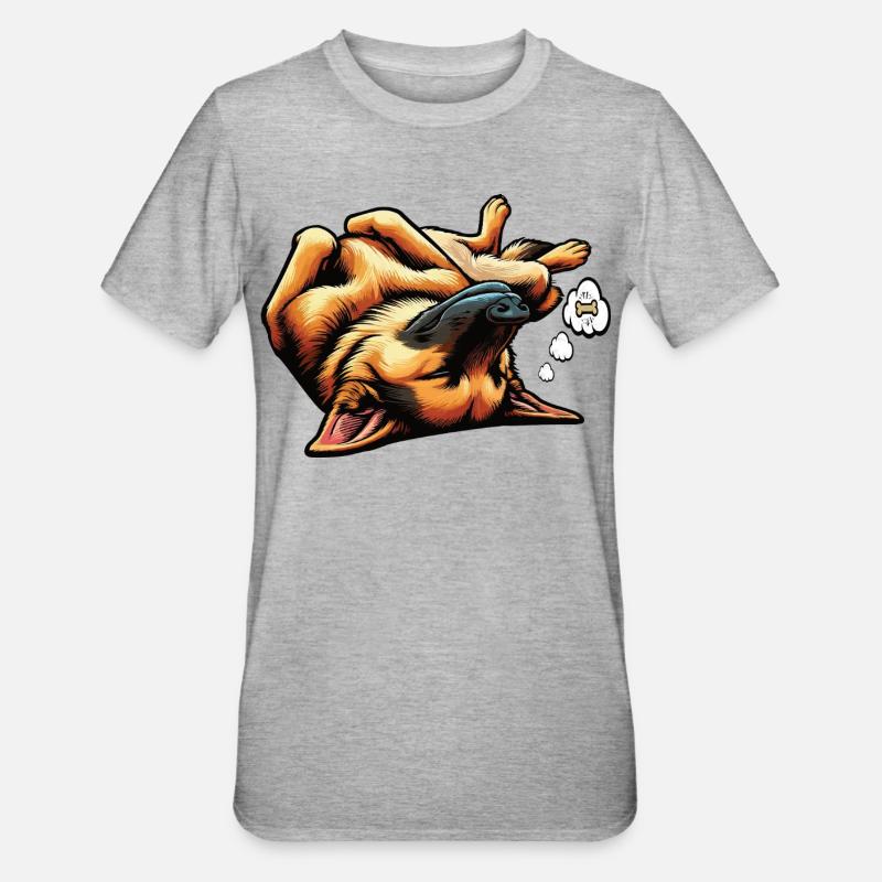 Deutscher Schäferhund Schäferhunde Schäferhunde - Unisex Polycotton T-Shirt - Grau meliert