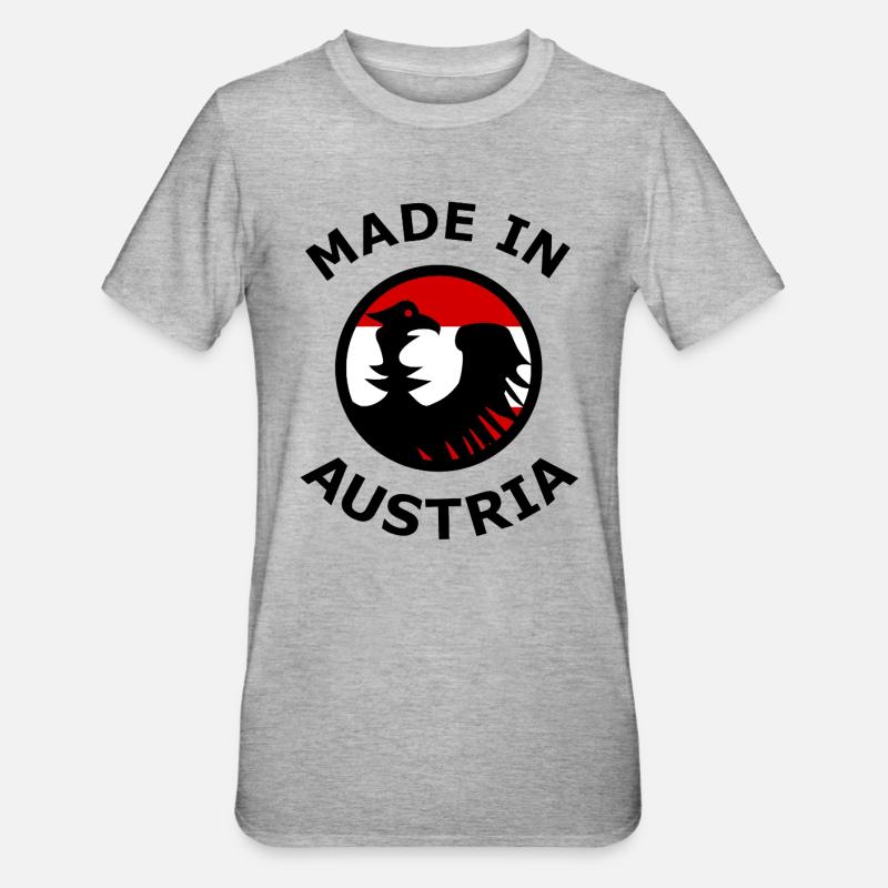 Fans d’Autriche - T-shirt polycoton Unisexe - gris chiné