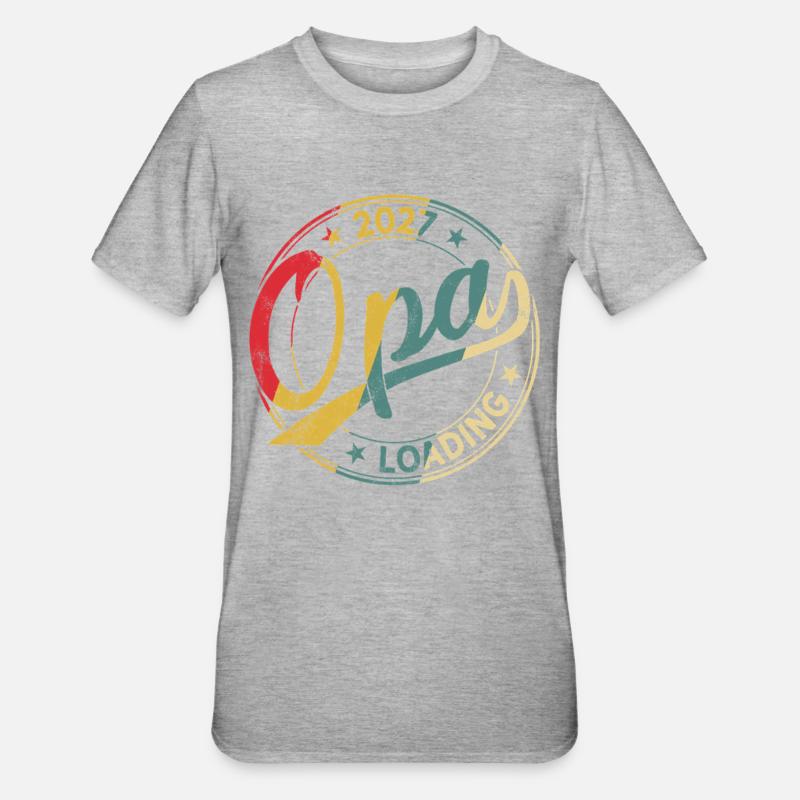 Opa 2027 Loading Werdender Opa 2027 - Unisex Polycotton T-Shirt - Grau meliert