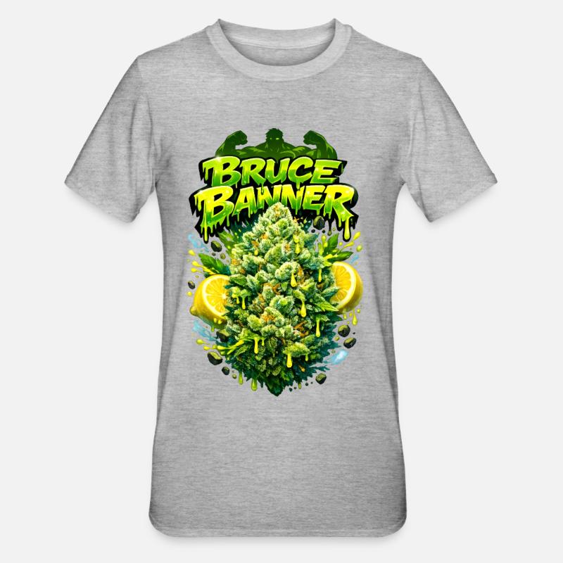 Gravure graffiti BB Strain - T-shirt polycoton Unisexe - gris chiné