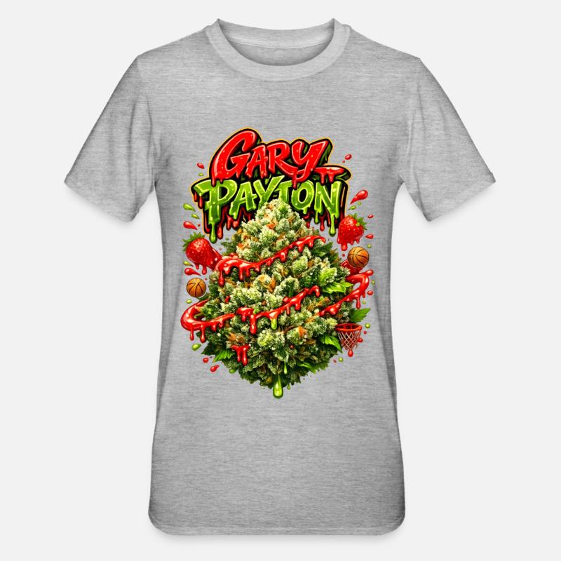 Gary Payton Graffiti-Druck - Unisex Polycotton T-Shirt - Grau meliert