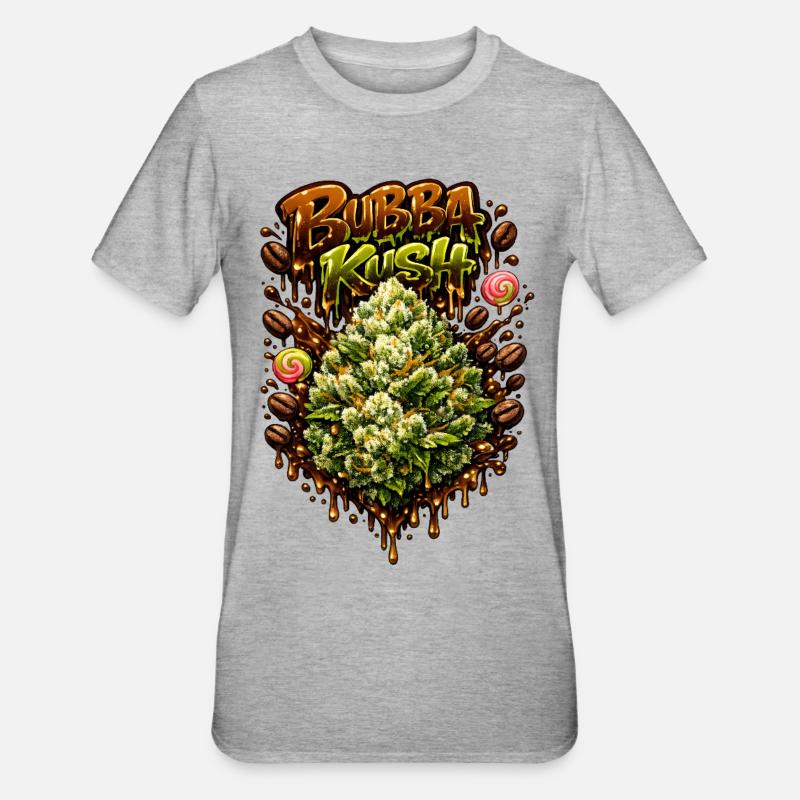 Graffiti Bubba Kush Imprimé - T-shirt polycoton Unisexe - gris chiné