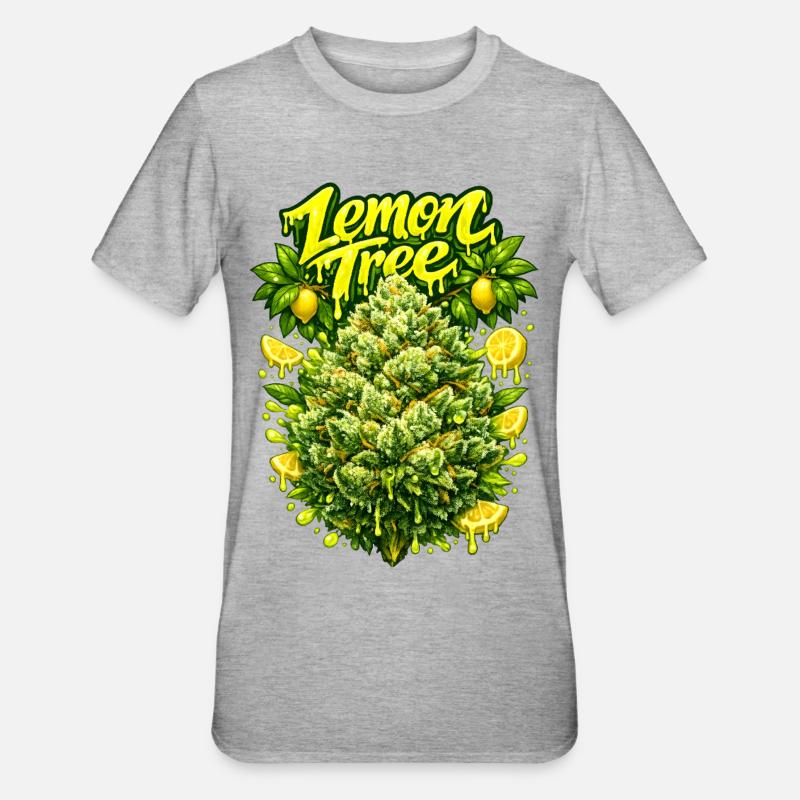 Graffiti Lemon Tree Grav Art - T-shirt polycoton Unisexe - gris chiné