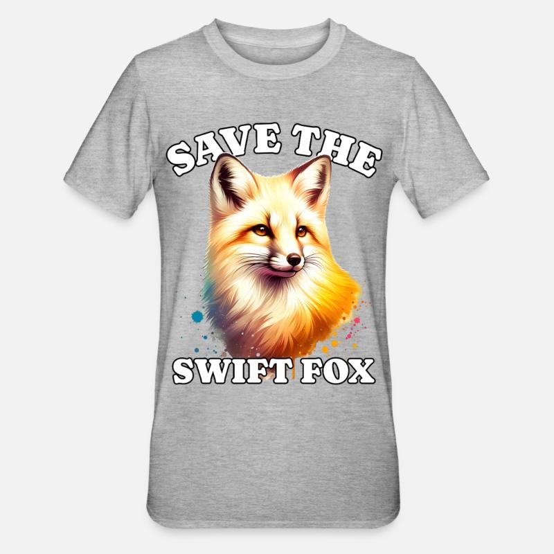 Les Swiftfuchs sauvent Swift Fox - T-shirt polycoton Unisexe - gris chiné