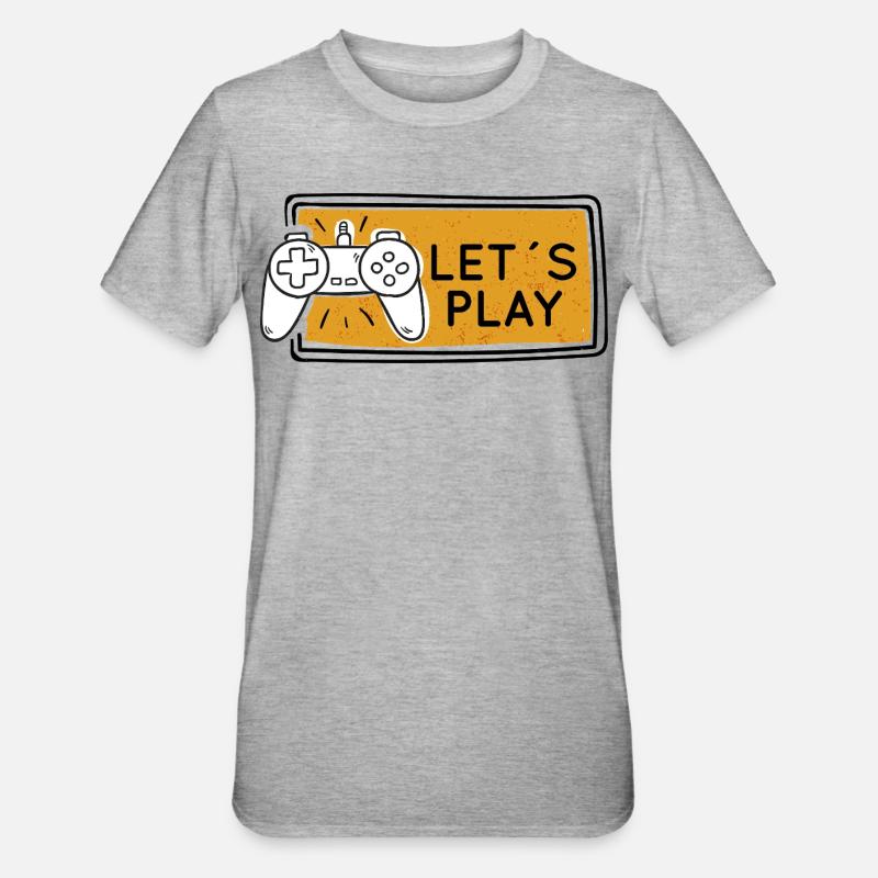 Jouons à Gaming Controller Graphic - T-shirt polycoton Unisexe - gris chiné