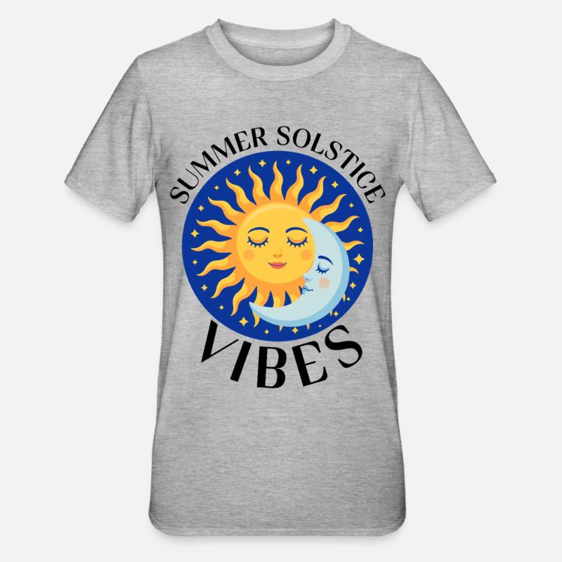 Litha Pagan Summer Solstice Midsummer Midsommar - Unisex Polycotton T-Shirt - heather grey