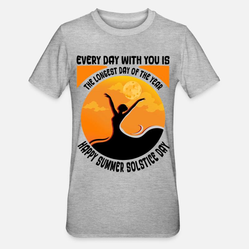 Litha Pagan Summer Solstice Midsummer Midsommar - Unisex Polycotton T-Shirt - heather grey