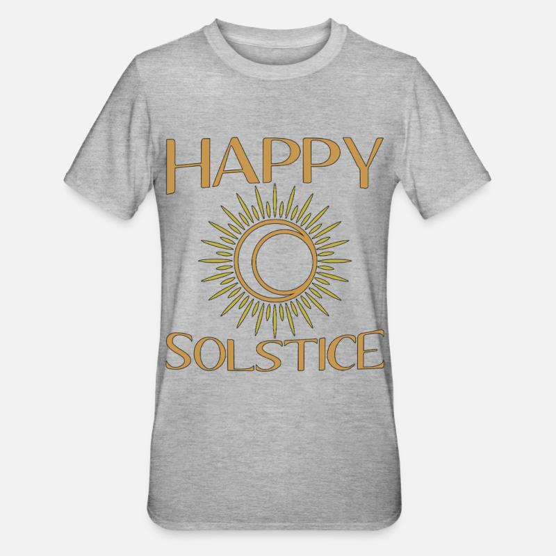 Litha Pagan Solstice d’été Midsommar - T-shirt polycoton Unisexe - gris chiné
