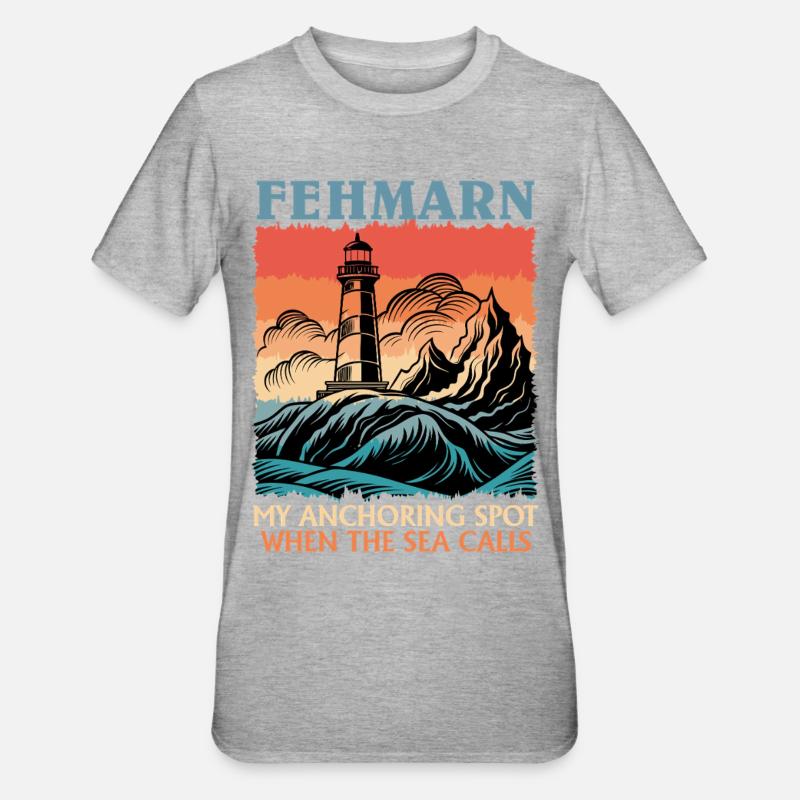 Marin FEHMARN MON POINT D’ANCRAGE Drôle - T-shirt polycoton Unisexe - gris chiné