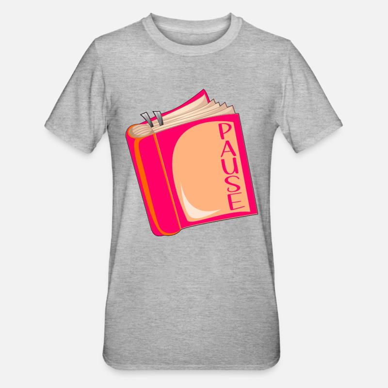 Pause de lecture - T-shirt polycoton Unisexe - gris chiné