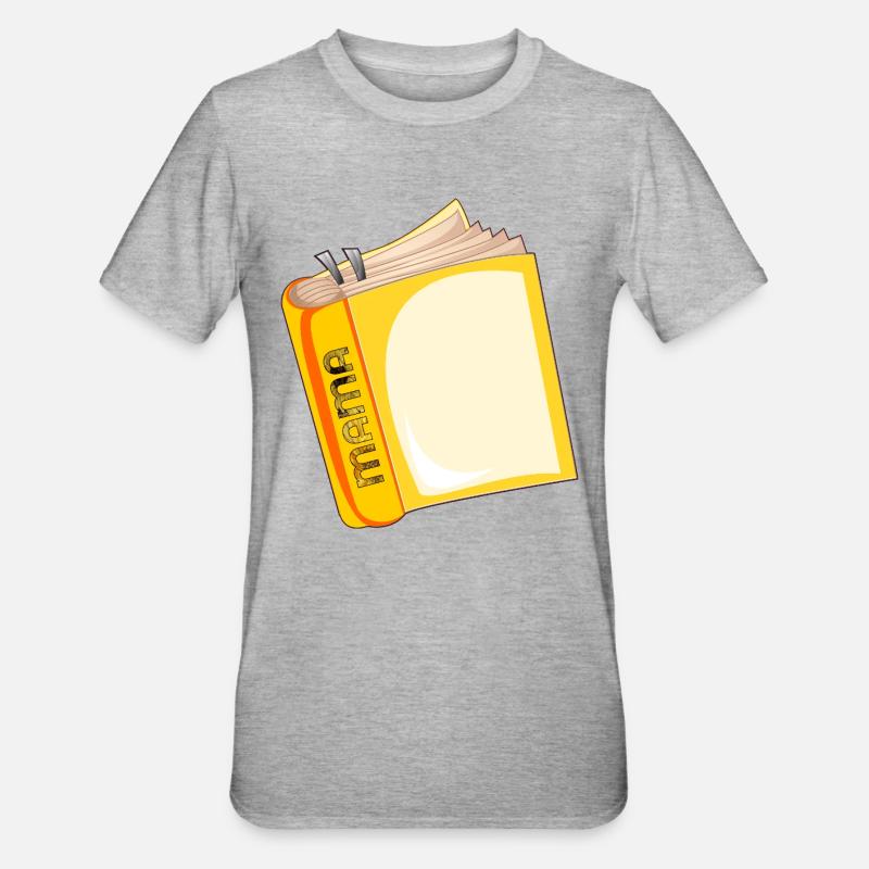 Book Mom Reader - Unisex Polycotton T-Shirt - heather grey