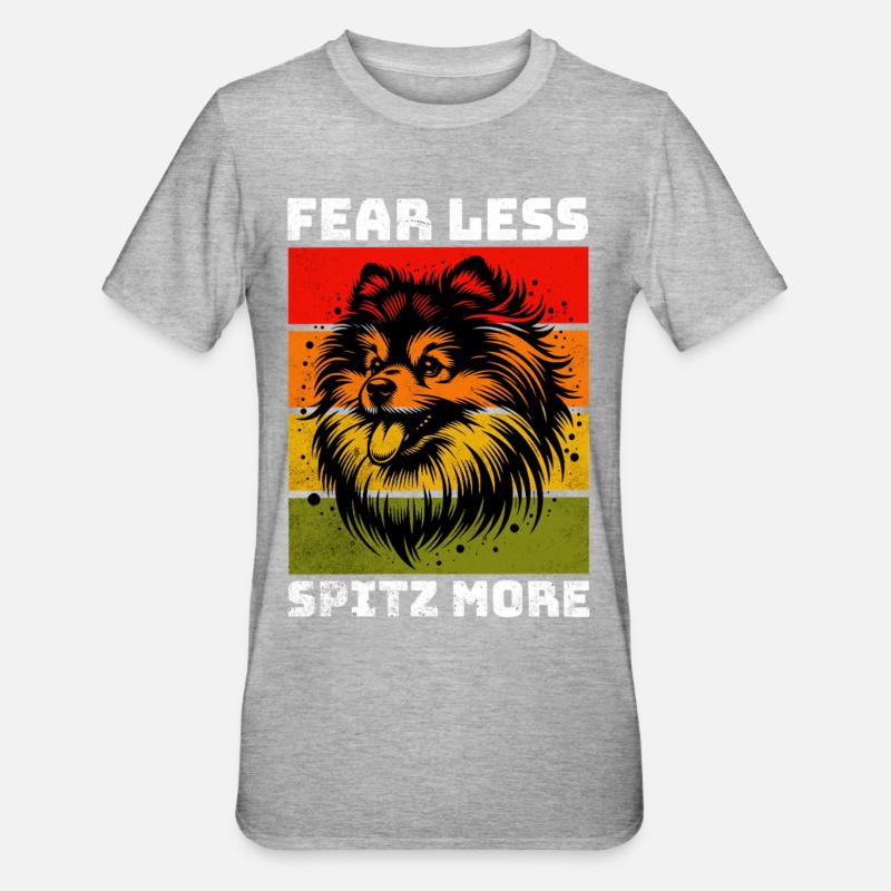 German Spitz Spitz Dwarf Spitz - Unisex Polycotton T-Shirt - heather grey