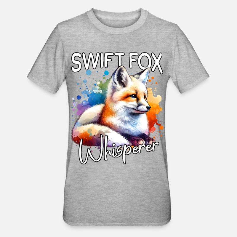 Swiftfuchs Flüsterer - Unisex Polycotton T-Shirt - Grau meliert