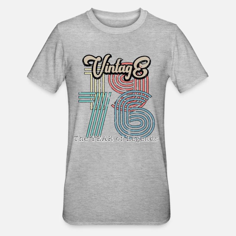 Millésime 1976 - T-shirt polycoton Unisexe - gris chiné