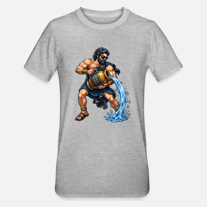 Wassermann - Unisex Polycotton T-Shirt - Grau meliert