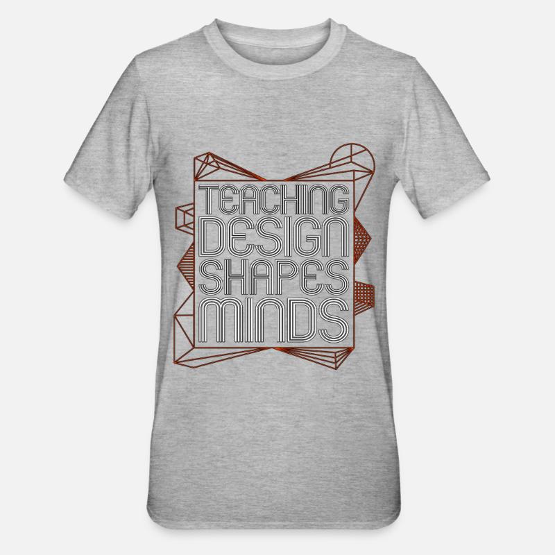 Éducateur designer Enseignant Design Enseignant Art - T-shirt polycoton Unisexe - gris chiné