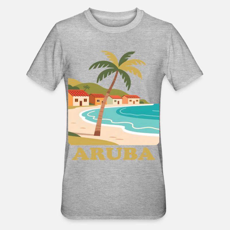 Aruba - T-shirt polycoton Unisexe - gris chiné