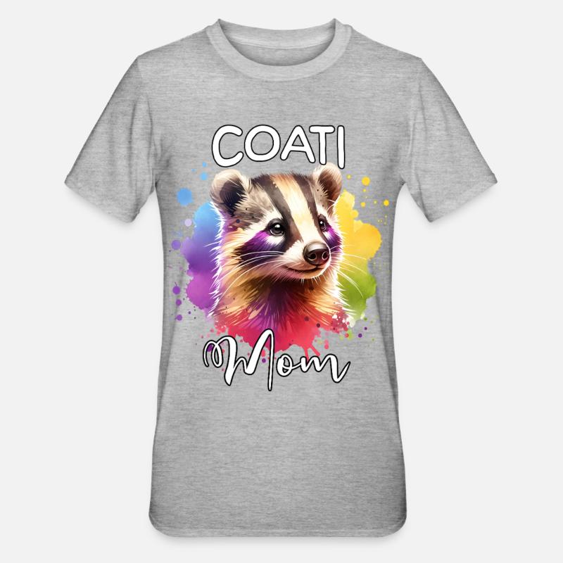 Coati Mom - T-shirt polycoton Unisexe - gris chiné