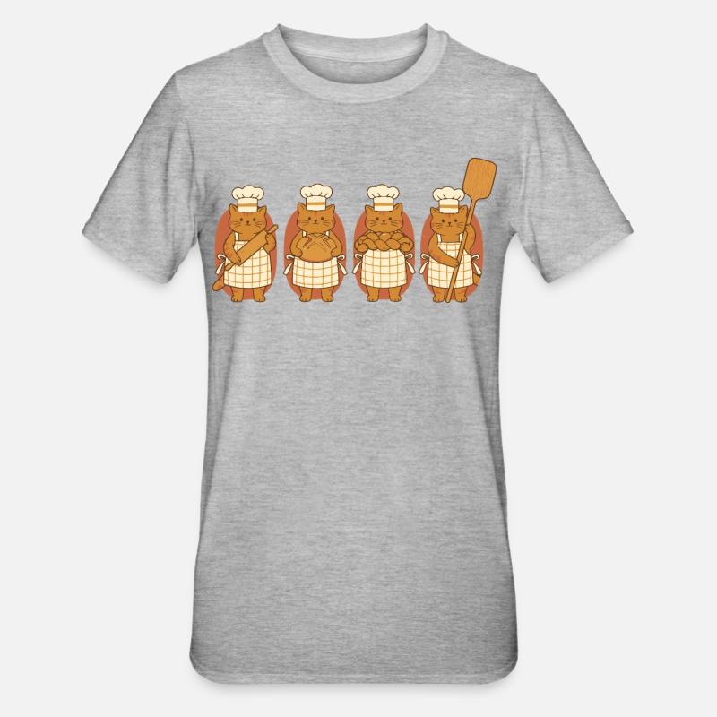 Sourdough Bread Baking Baker Bread Making - Unisex Polycotton T-Shirt - heather grey