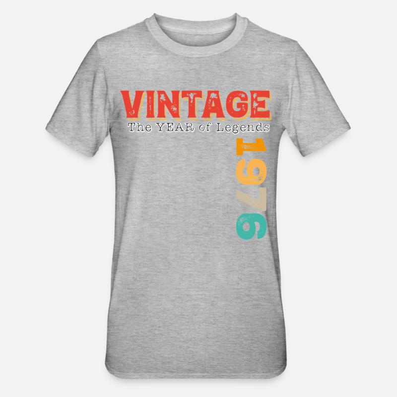 Millésime 1976 - T-shirt polycoton Unisexe - gris chiné
