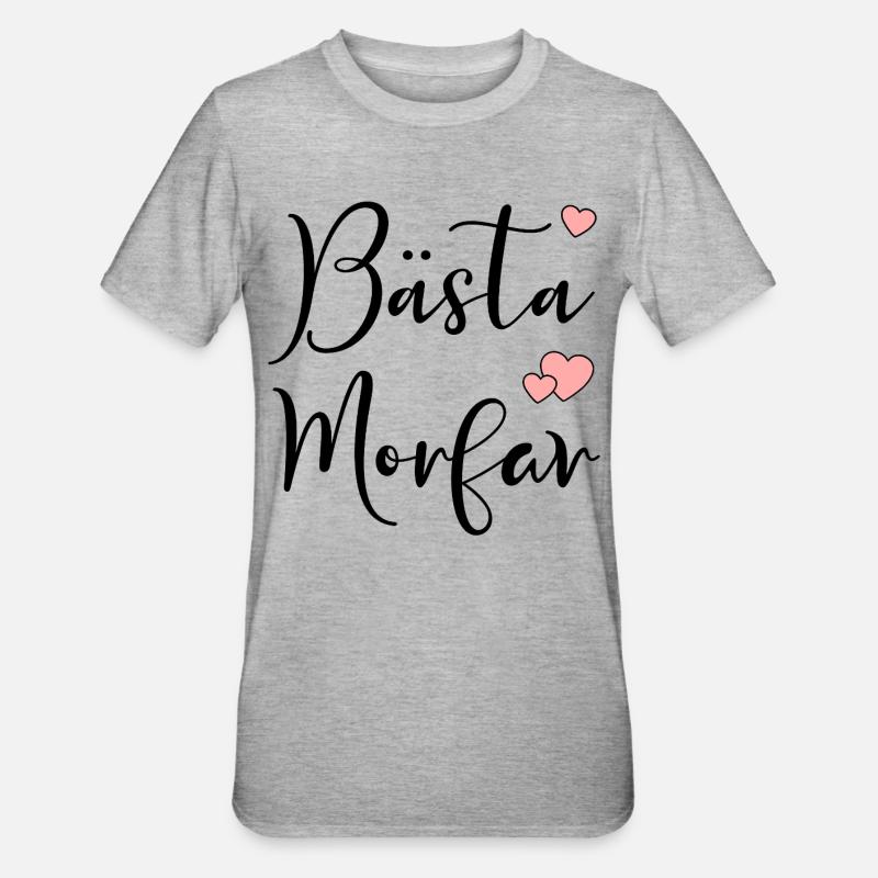 Schweden Bester Großvater - Unisex Polycotton T-Shirt - Grau meliert