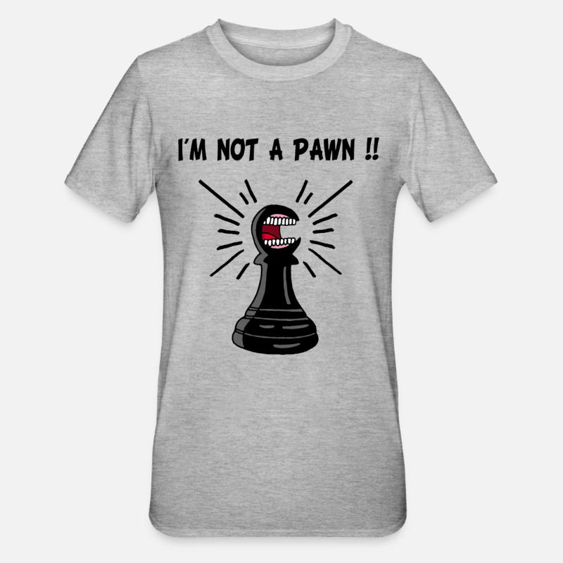échec et mat - T-shirt polycoton Unisexe - gris chiné
