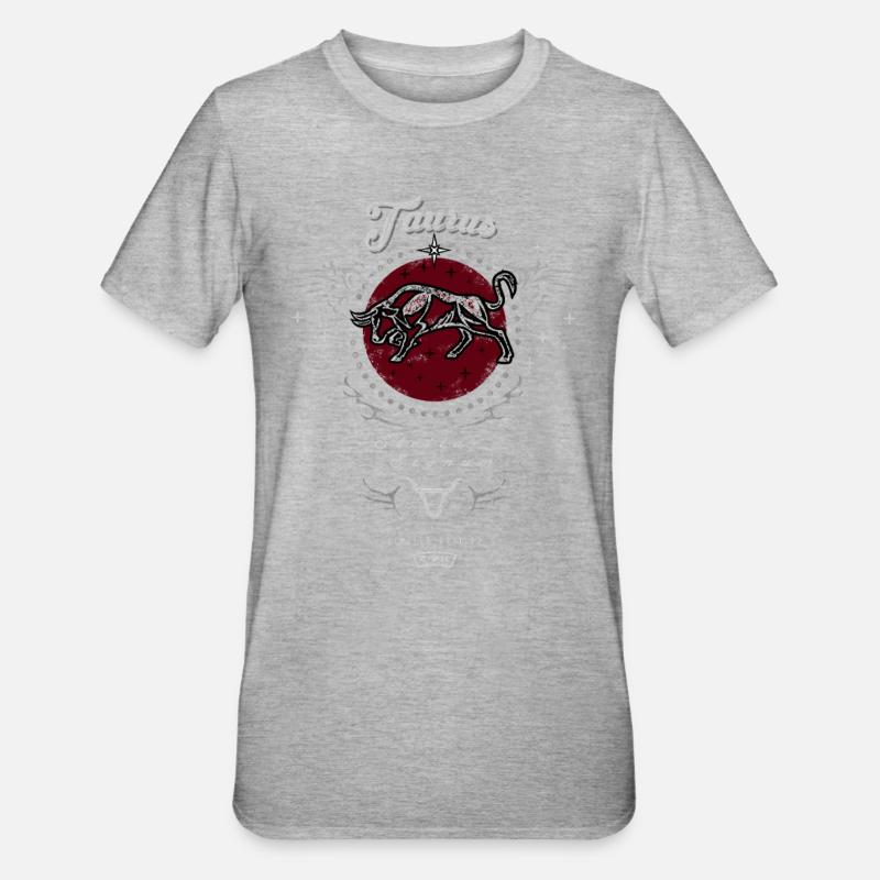 Blason de l’étoile du Taureau - T-shirt polycoton Unisexe - gris chiné