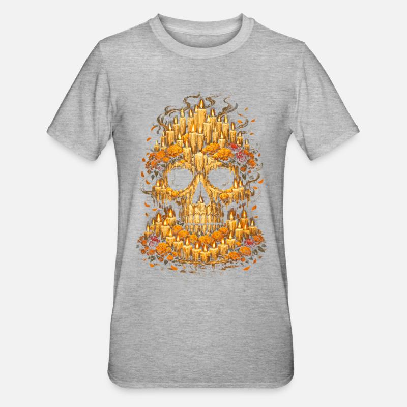 Día de los Muertos - T-shirt polycoton Unisexe - gris chiné