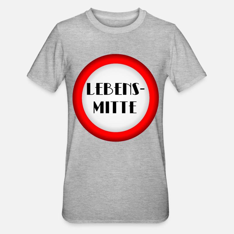 Lebensmitte Menopause - Unisex Polycotton T-Shirt - Grau meliert