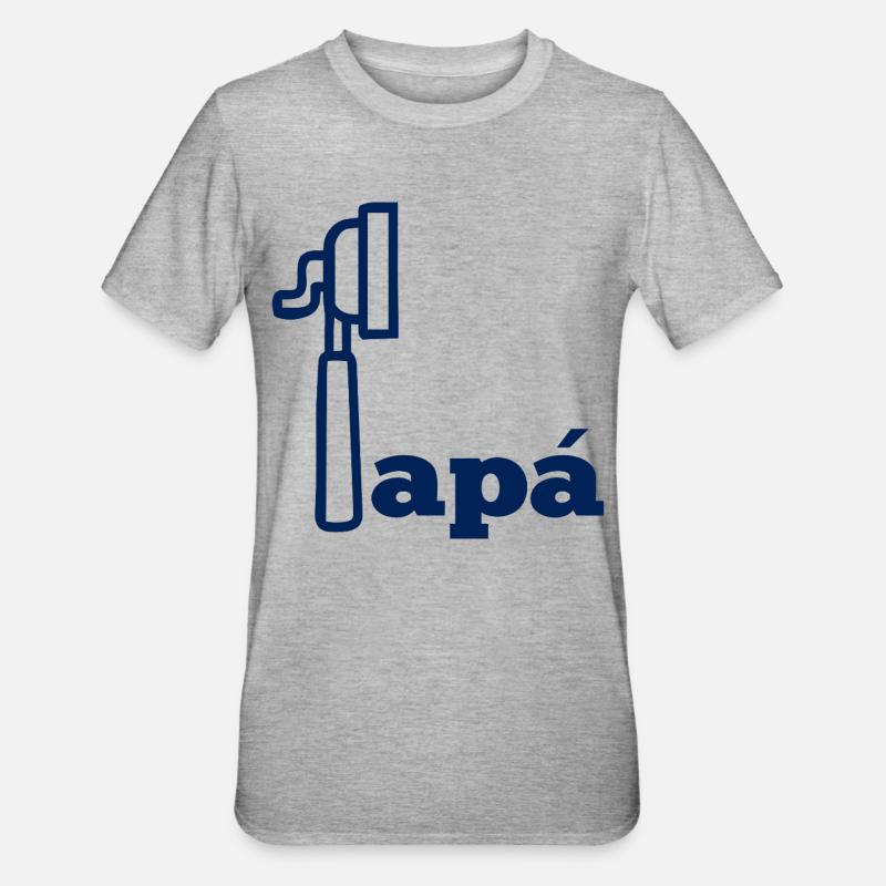 Café Espresso Papa espagnol - T-shirt polycoton Unisexe - gris chiné