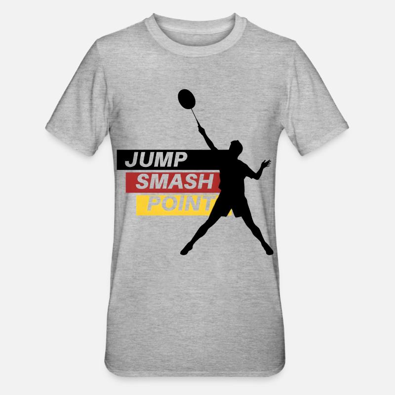Point de smash de saut - T-shirt polycoton Unisexe - gris chiné