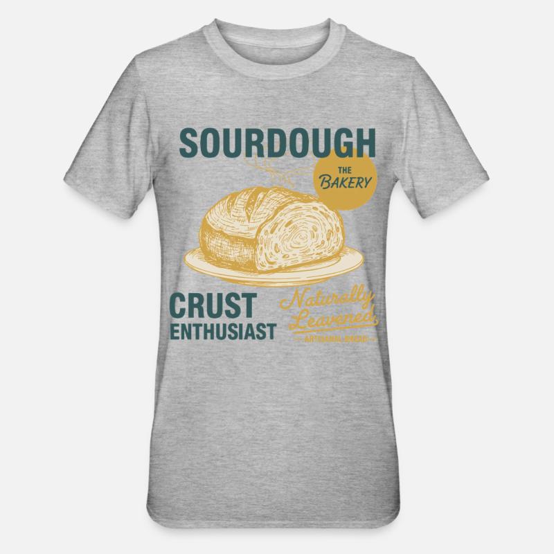 Pâtissier passionné de pâte au levain - T-shirt polycoton Unisexe - gris chiné