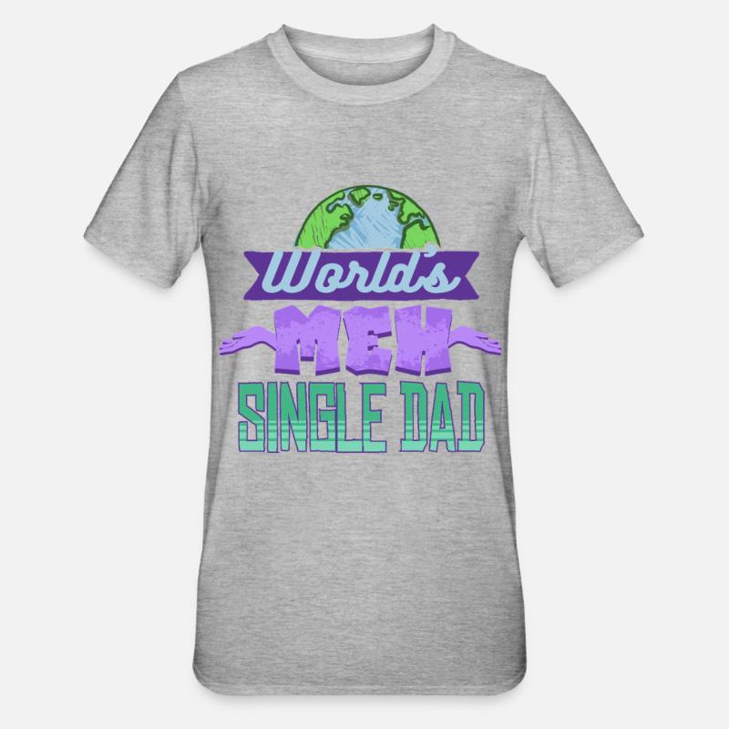 Single Dad Single Dad - Unisex Polycotton T-Shirt - heather grey