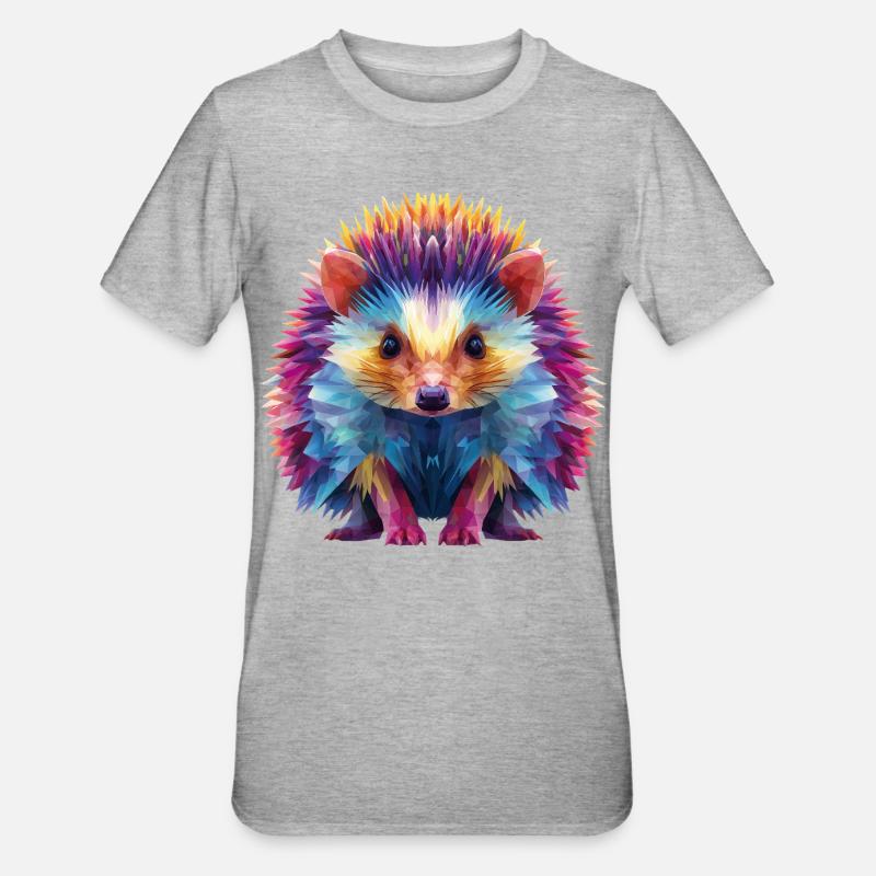 Hérisson - T-shirt polycoton Unisexe - gris chiné