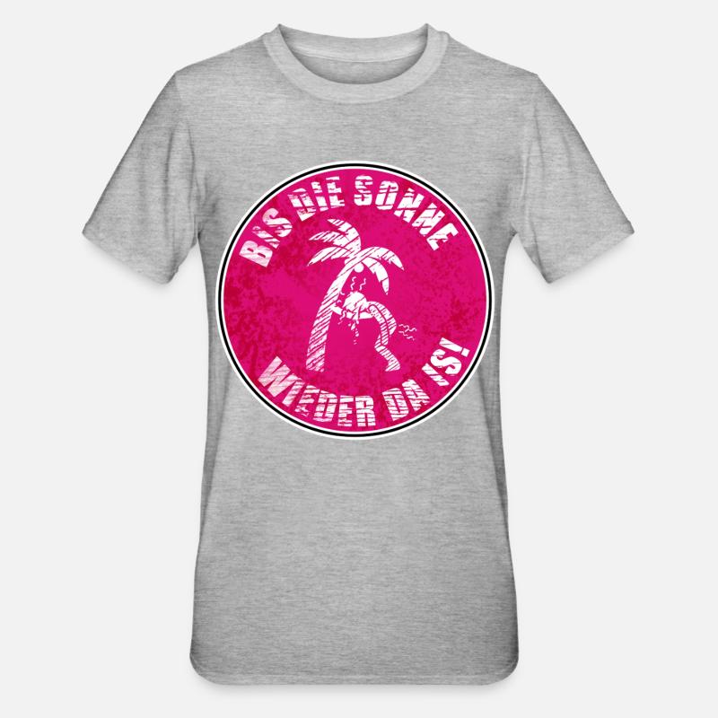 Until the sun is back! - Unisex Polycotton T-Shirt - heather grey