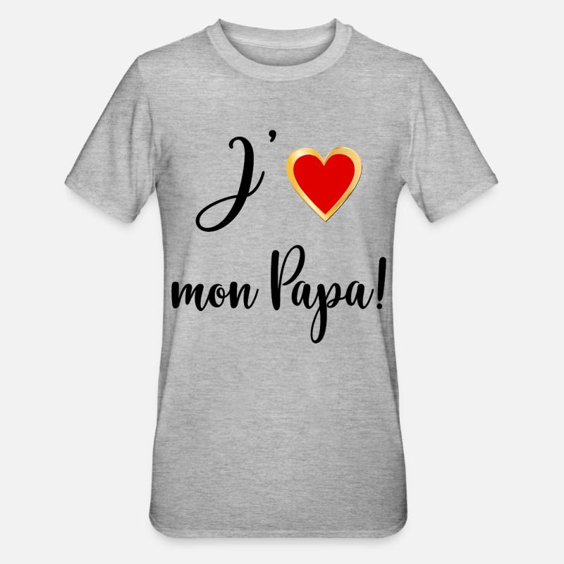 Amour Bébé Papa - T-shirt polycoton Unisexe - gris chiné
