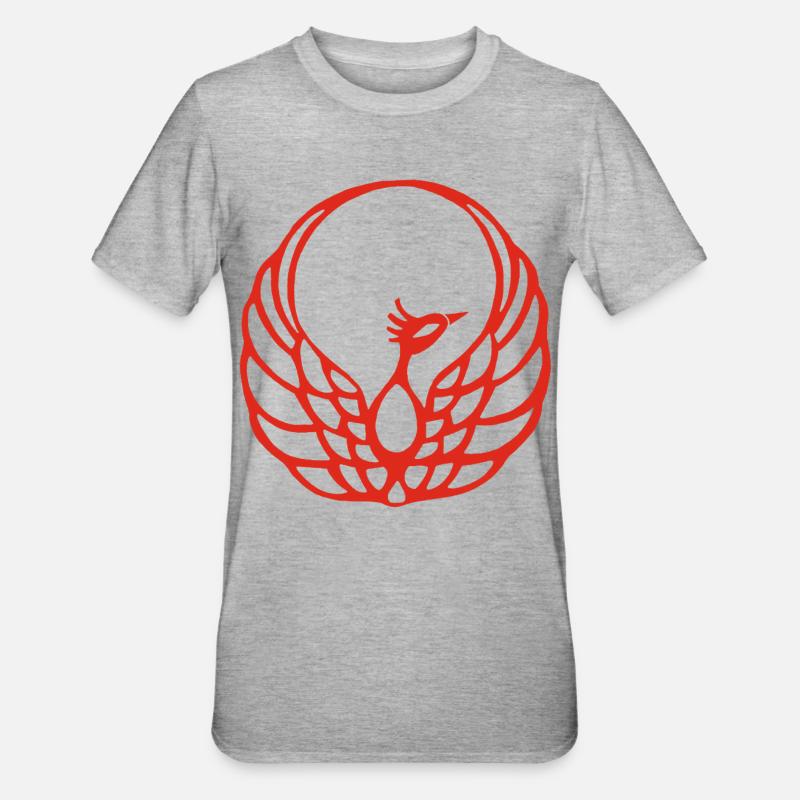 Red Phoenix - Unisex Polycotton T-Shirt - heather grey