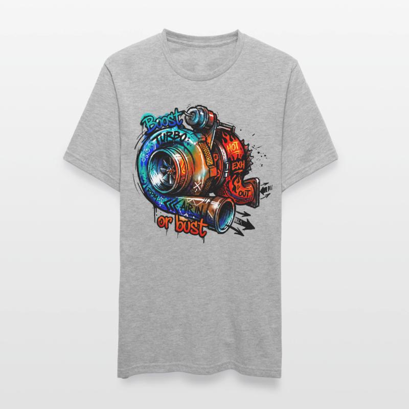 Turbo-Boost oder Bust Unisex Polycotton T-Shirt