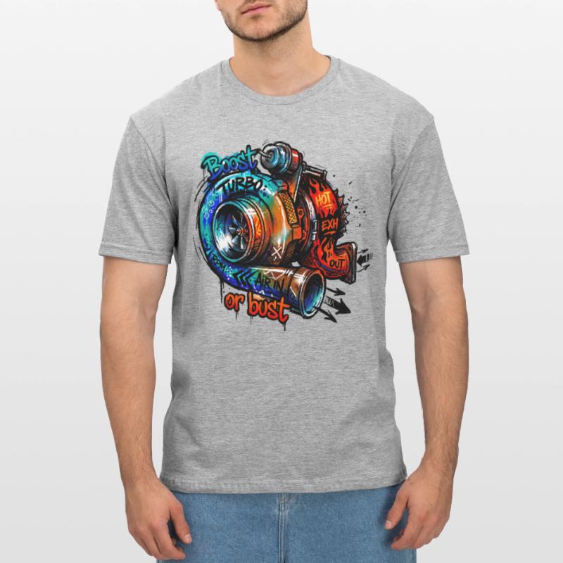 Turbo-Boost oder Bust Unisex Polycotton T-Shirt