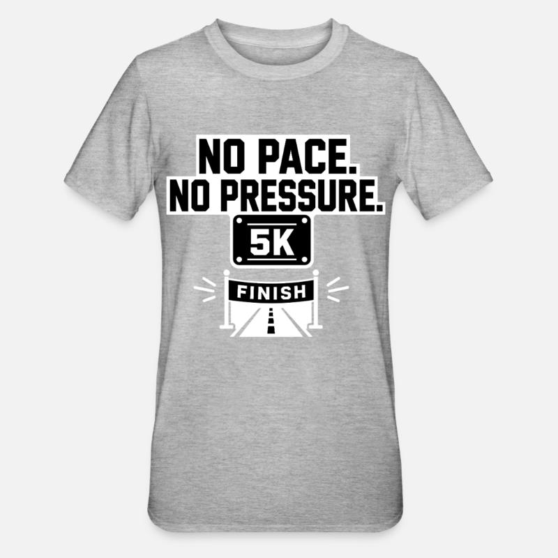 No Pace 5K - Unisex Polycotton T-Shirt - heather grey